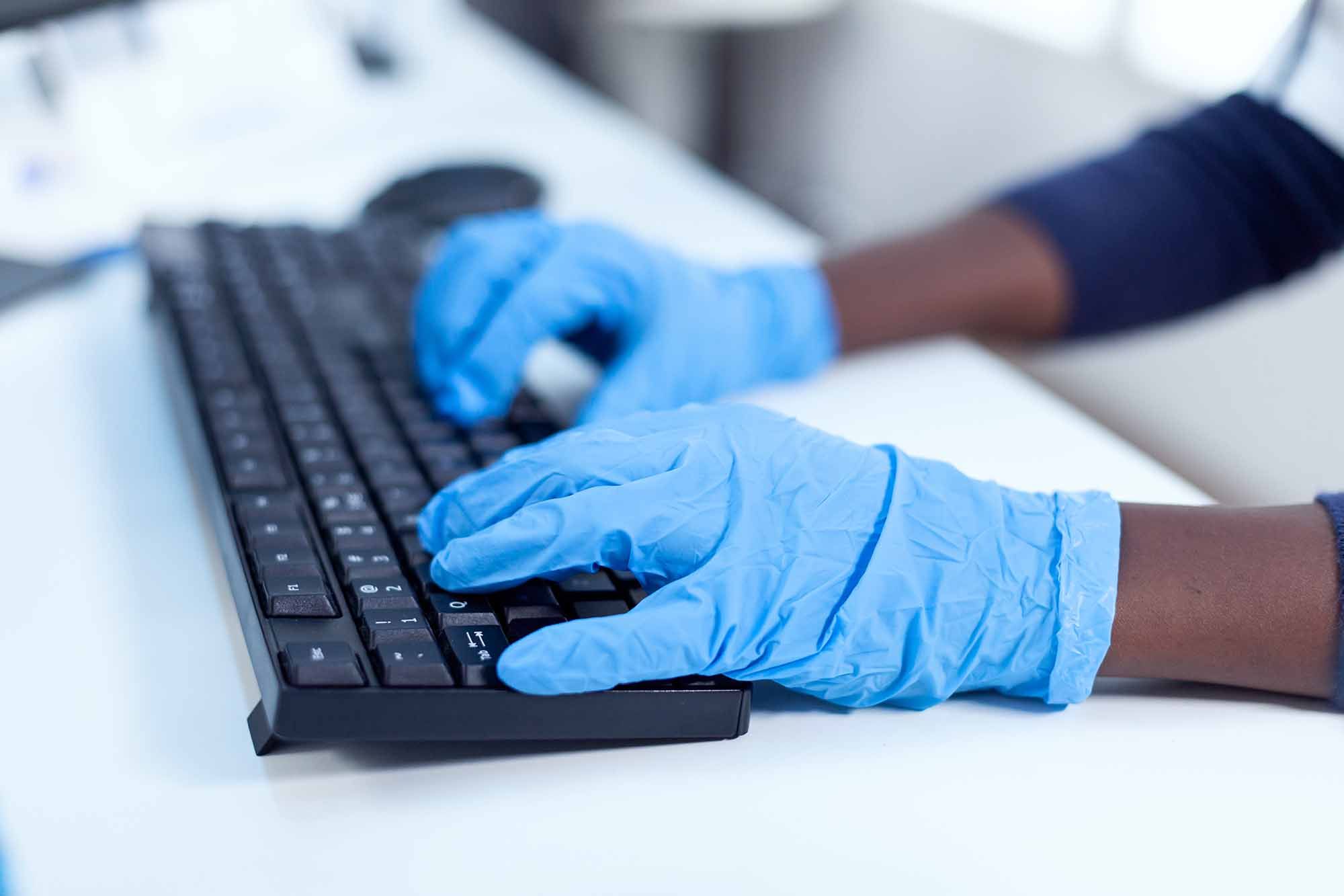 Hygienic plastic keyboards