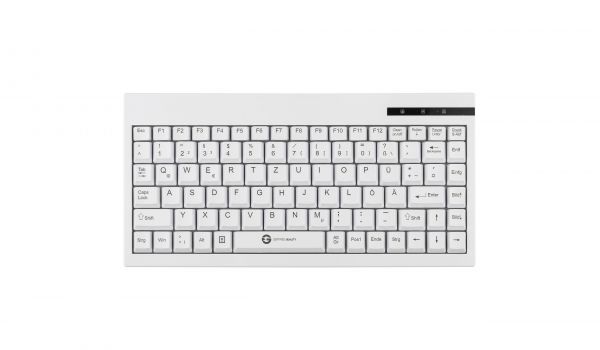 Cleantype Easy Basic Compact Black, Plastic Keyboard, white, frontview