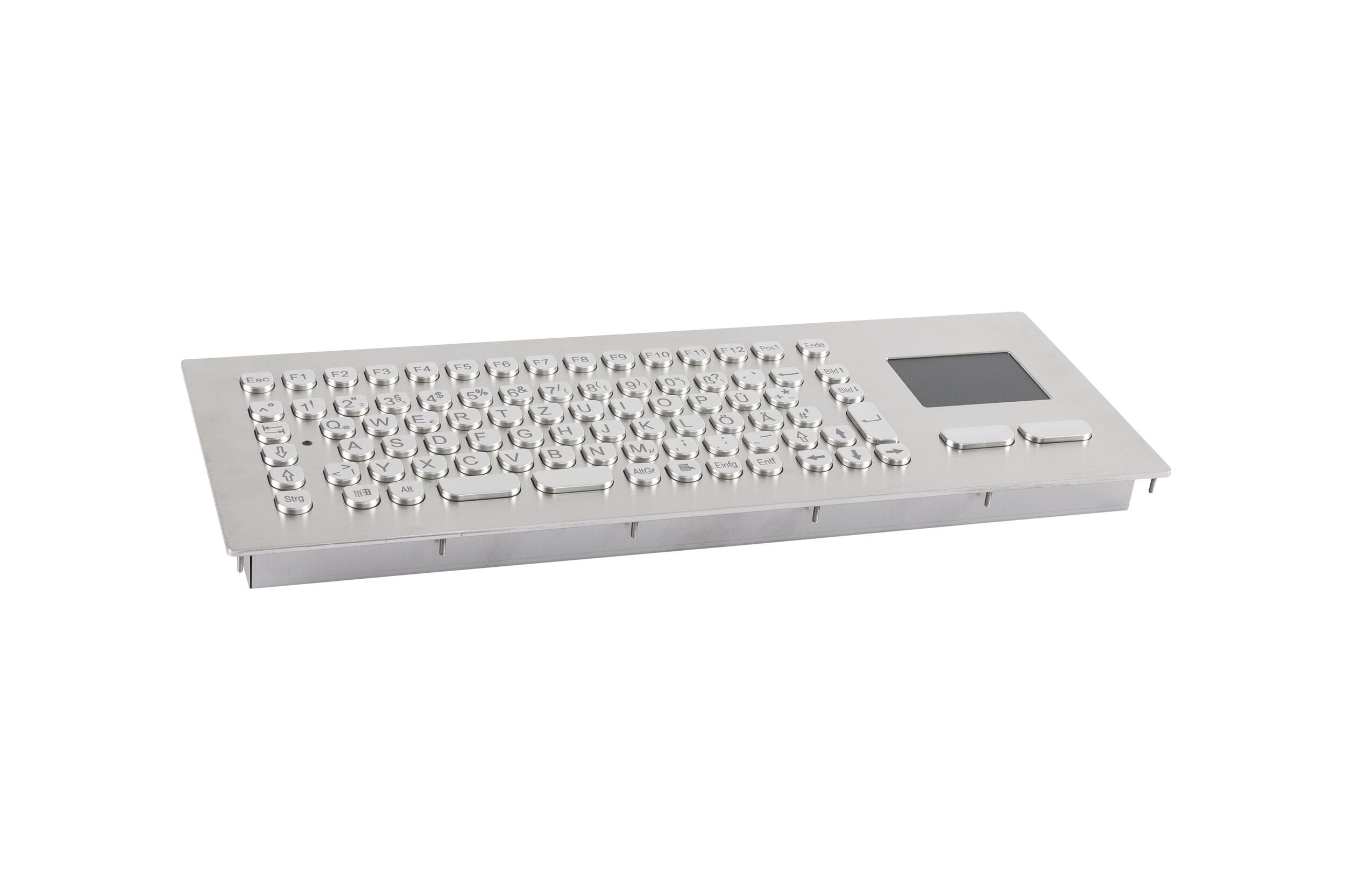 InduSteel® Stainless steel front mount keyboard with touchpad