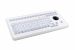 Foil covered keyboard with a trackball, white, frontview