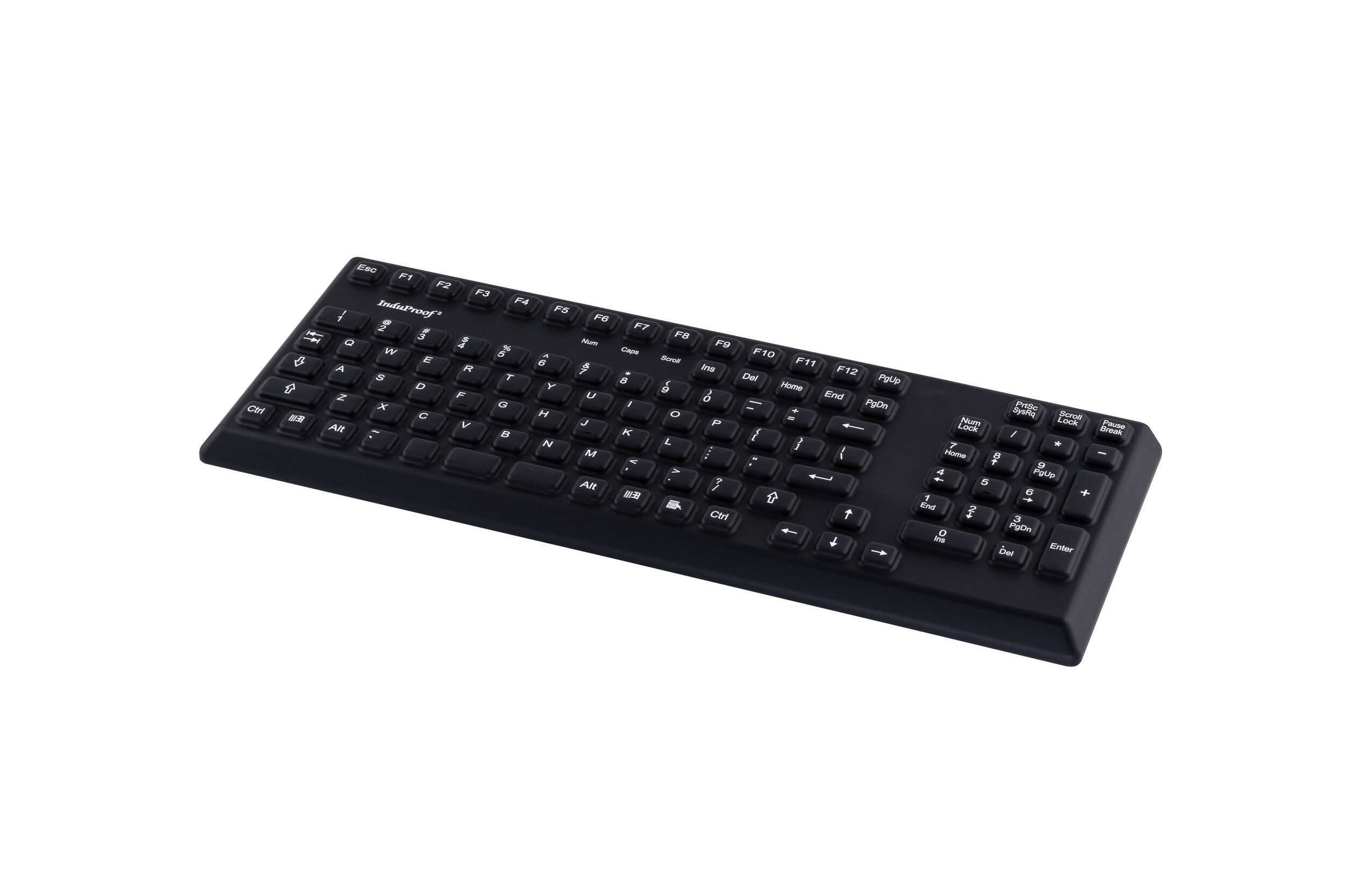 Silicon keyboard, Induproof2, black, frontview