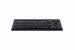 Silicon keyboard with integrated mousebutton, black, frontview