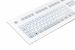 Foil covered keyboard, white, sideview